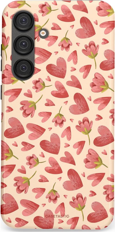 Casetastic Hoesje Geschikt voor Samsung S25 Plus - Stijlvolle Beschermende Duo-layer Case - Verbonden Hartjes