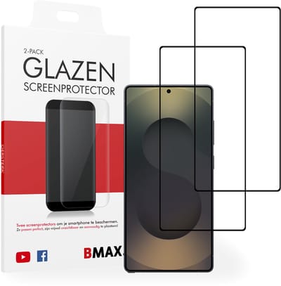 2-pack BMAX Screenprotectors geschikt voor Samsung Galaxy S25 Ultra - Van gehard glas - Samsung screenprotectors - Telefoonaccessoires - Telefonie & Accessoires - Beschermglas - Glazen screenprotectors