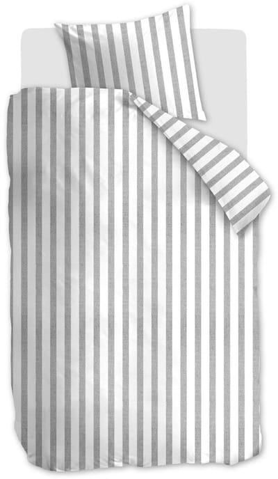 Ambiante Ally dekbedovertrek - Eenpersoons - 140 x 200/220 cm - Zacht grijs