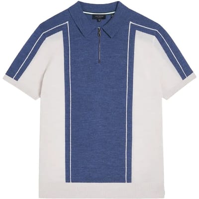 Ted Baker Jesty Heren Blauw Wollen Poloshirt