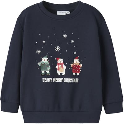NAME IT - NMMVISMAS LS NREG SWEAT BRU - Jongens - Sweaters