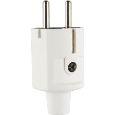 ABL Compact Schuko IP20 Dubbele Aarde Stekker Wit - 100000047 [2 Stuks]