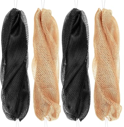 Exfoliërende Handdoeken – Afrikaanse Gaassponzen – 4-pack – Voor het scrubben en exfoliëren van de rug – Afzonderlijk verpakt