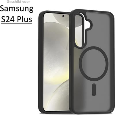 Brosendaal Hoesje - Geschikt voor Samsung Galaxy S24 Plus – Mat Zwart – Telefoonhoesje – Ondersteunt Draadloos Opladen – Ultradun en maximale Valbescherming