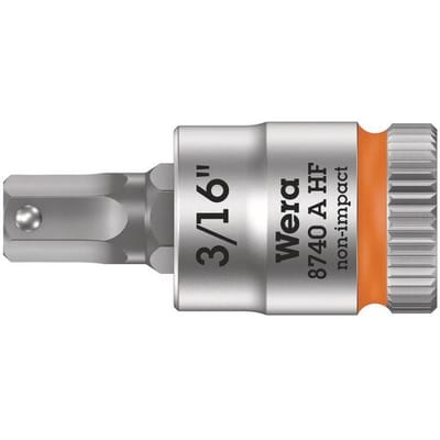 Wera 8740 A 05003386001 Inbus Dopsleutelinzetstuk Houderfunctie 3/16 3/16 1/4 (6,3 mm)