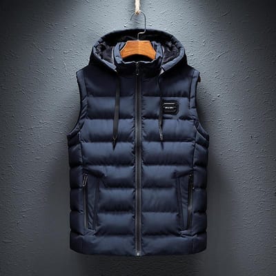 Nieuw donsvest heren herfst en winter casual vest grote maat katoenen vest M black