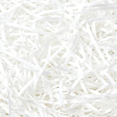 Wit versnipperd tissuepapier, 1000 g versnipperd vloeipapier voor geschenkdozen en decoratie, zachte mandvulling voor feestelijke verpakking en creatief gebruik