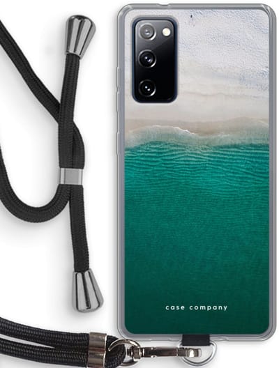 Case Company® - Hoesje met koord geschikt voor Samsung Galaxy S20 FE / S20 FE 5G hoesje met Koord - Stranded - Telefoonhoesje met Zwart Koord - Bescherming aan alle Kanten en Over de Schermrand