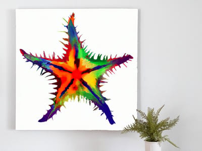 Stoic starfish | Stoic Starfish | Kunst - 20x20 centimeter op Canvas | Foto op Canvas