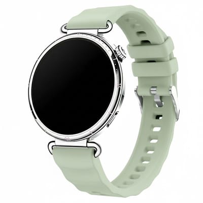 Siliconen bandje - geschikt voor Garmin Venu 2s / 3s / 4 (41mm) / Vivoactive 4s / Forerunner 255s / 265s - Huawei Watch GT 5 Pro - 42mm / GT 6 / GT 5 / GT 4 - 41mm - ribbel - groen