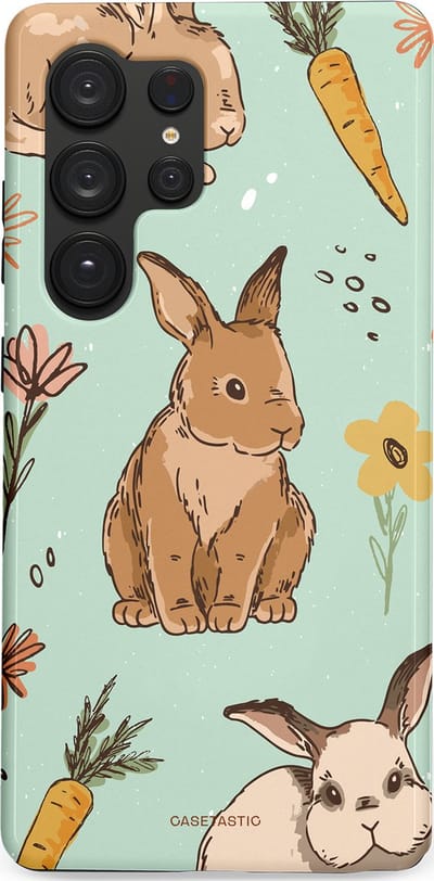 Casetastic Hoesje Geschikt voor Samsung S25 Ultra - Stijlvolle Beschermende Duo-layer Case - Hop hop flapoortje