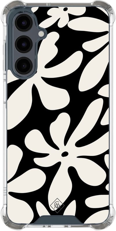 Casimoda® hoesje - Geschikt voor Samsung Galaxy A17 - Noir Bloom - Shockproof case - Extra sterk - TPU/polycarbonaat - Zwart, Transparant