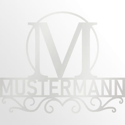 Deurnaambord Aluminium - Gepersonaliseerd Bord - Voordeur Decoratie - Individuele Tekst Keuze - 70 cm Diameter - Wit