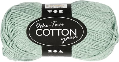 Katoengaren, afm 8/4, L: 170 M, needle 3-3,5, mint groen, 50 gr/ 1 bol