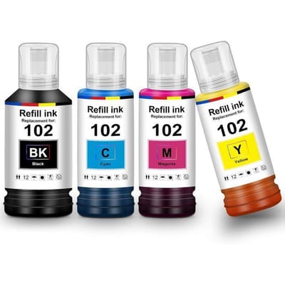 Inkt 102 Et-3850 Et-4850 Et-2856 Et-2750 Cartridge Compatibel Voor Epson 102 Multipack Fles Compatibel Voor Epson Ecotank Et