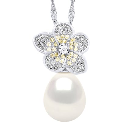 Ketting - Echte Cultuur Zoetwaterparel Peer 9-10 mm