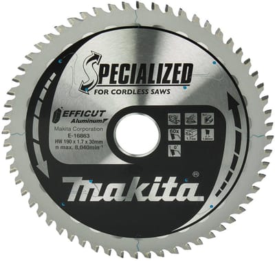 Makita Cirkelzaagblad voor Aluminium | Specialized | Ø 190mm Asgat 30/(20)mm 60T - E-16863