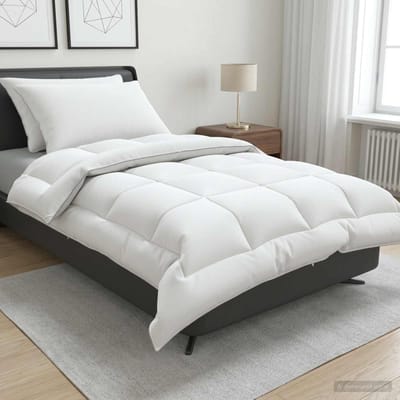 vidaXL - Dekbed - en - Kussen - Set - 3 - st - 135x220 - cm - 4 - seizoenen - 220 - GSM - Wol