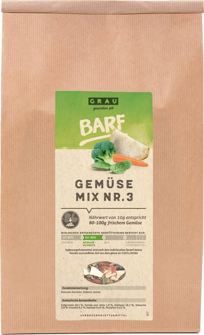 Grau voedingssupplement groentemix voor honden 500gr Nr.3