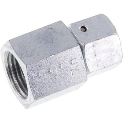 10S & G1/2'' Verzinkt Stalen Rechte Draaidoorvoer Binnendraad voor manometers 630bar NBR Afdichtconus ISO 8434-1