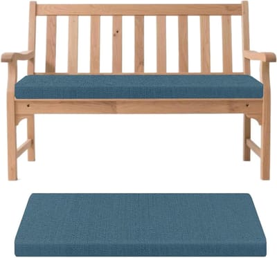 Bankkussen Linnen - Zitkussen Bank - Buiten Zitten - Antislip Onderkant - 170x40x5 cm - Donkerblauw
