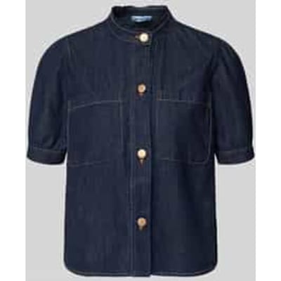 regular fit jeansblouse met borstzakken