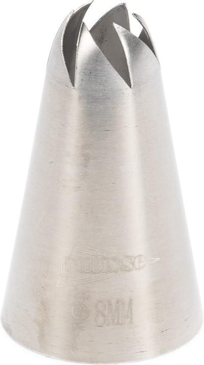 Spuitmondje rvs roos 8 mm