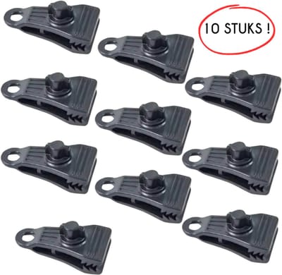 S4D® - Heavy Duty Zeilklemmen - Doekklem - Zeilbinders - 10 STUKS - Extra Breed Voor Een Sterkere Bevestiging