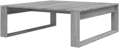 Koffietafel - Salontafel bijzettafel - Drankjes Plaatsen - Gekerfd Hout - 100 x 100 x 35 cm - Grijs Sonoma Eiken