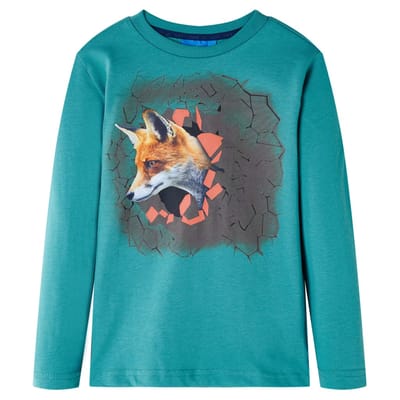 vidaXL - Kindershirt - met - lange - mouwen - 116 - donkerzeeblauw