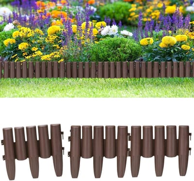Gazonrand Kunststof - Bloembedrand Grondpen - Tuin Op Orde - UV-bestendig Weerbestendig - 896 m - Bruin
