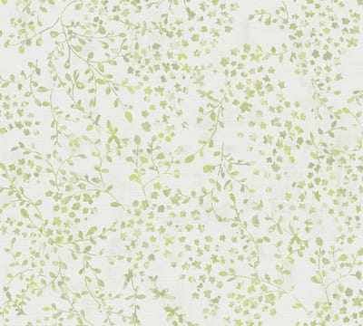 SUBTIELE BLOEMETJES BEHANG | Landelijk - groen wit crème - A.S. Création PintWalls II