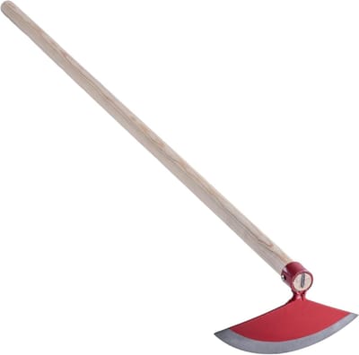 Tuinhaak met kop - Onkruidsteker - Onkruid verwijderen - Gesmede metalen kop - 23 cm breed - Rood