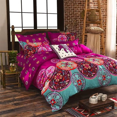 Goodivery ® Stijlvolle Bohemian Beddengoedset met Kleurrijk Mandala Design voor Slaapkamervernieuwing