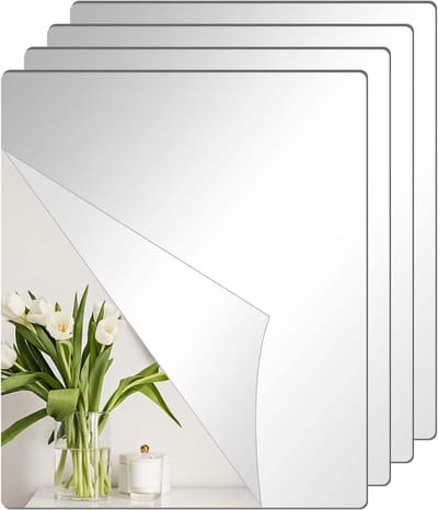 Zelfklevende Acryl Spiegels voor Wanddecoratie, Flexibele Spiegelfolie, Rond en A4 Formaat, Ideaal voor Creatieve Projecten en Interieurstyling