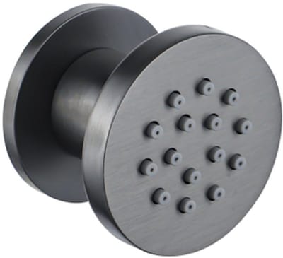 FugaFlow Eccelente Acces zijdouche - 5cm - rond - Geborsteld Gunmetal PVD