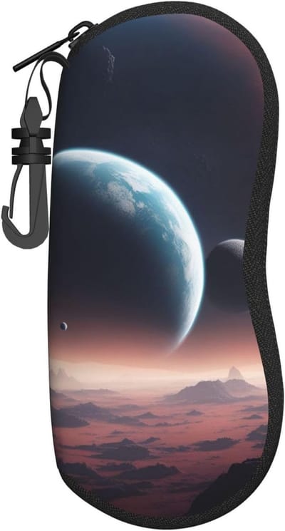 Brillenhoes Neopreen - Zachte Case - Bril Beschermen - Lichtgewicht Ontwerp - 9cm x 16.7cm - Zwart