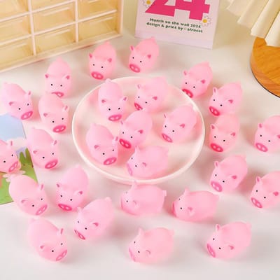 3510 Stuks Schattige Huisdier Speeltjes 5cm Schreeuwende Rubberen Varkentjes Huisdier Speeltjes Piep Piep Pieper Kauwen Cadeau Huis Decoraties Grappig Speelgoed Huisdier Benodigdheden OneSize pink