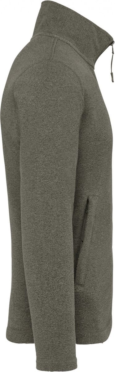 Kariban Microfleece met rits heren K911 - Green Marble Heather - 5XL