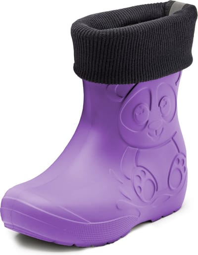 Ladeheid Kinder Regenlaarzen - Gevoerd en Waterdicht - EVA - LA-CA-Panda249 - Lila - 32/33