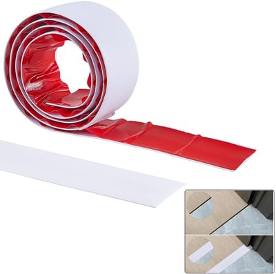 NTHProducts - Vloerovergangsstrip - Zelfklevende PVC Cover Strips - 5 cm Breed - Wit - Verbindingstrip voor Vloeren - Geschikt voor Laminaat en Tapijt