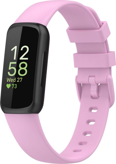 By Qubix - Compatible Fitbit bandje - Geschikt voor fitbit Inspire 3 - Sportbandje met gesp - Maat: Large - Roze