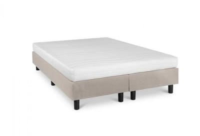 Nessa® - 120x200 Boxspring Studio Luxe HR45 Koudschuim matras Beige/Crème - Inclusief Orthopedisch Koudschuim Matras