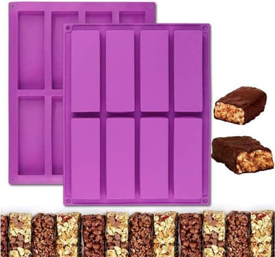 Siliconen bakvorm - 8 repen - Snoeprepen, chocolade, granola bars, gebak, fudge, nougat