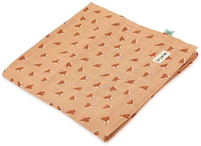 Trixie hydrofiele doek babytextiel 110x110cm - Fierce Fox oranje.