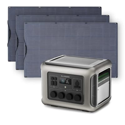 ALLPOWERS Zonnegeneratorset 2500W (R2500-V2 + SF200 200W flexibel zonnepaneel) - R2500-V2 + 3 stuks SF200 200W zonnepaneel