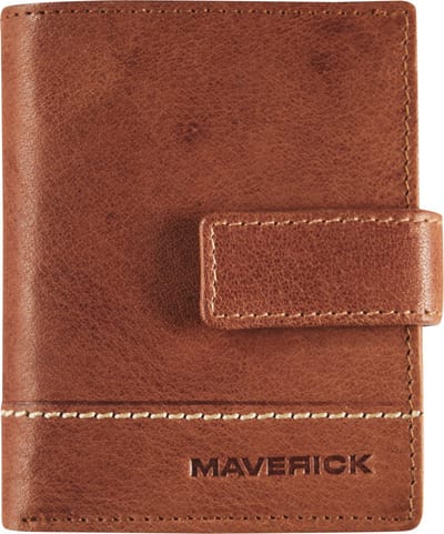 Maverick rough gear - pasjeshouder - creditcardhouder - supercompact - RFID - cognac