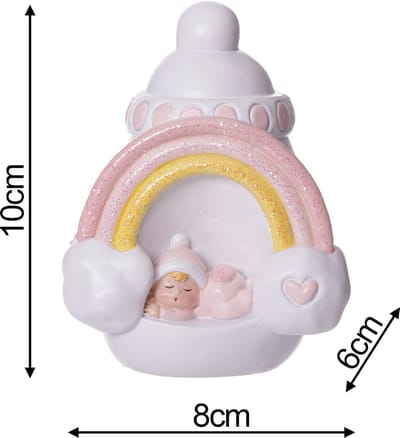 spaarpot baby regenboog babyshower kinderkamerspaarpot papfles baby babyshower kinderkamer