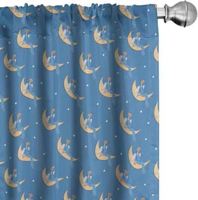 ABAKUHAUS Verduisteringsgordijnen – 2x75x225 cm – zeeblauw-perzik – microvezel