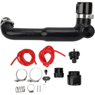 Dump Blow Off Valve BOV Kit Aluminiumlegering Siliconen Slang Duurzaam Stevig Geschikt voor MK7 1.2TSI 1.4TSI black